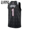 Camiseta Niños NBA Portland Trail Blazers Anfernee Simons 2024-25 Nike City Edition Negro Swingman
